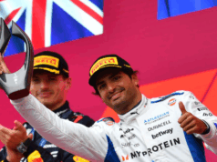 Primera vez en el podio para Carlos Sainz con Williams en la Fórmula 1 Carlos Sainz