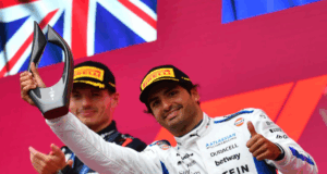 Primera vez en el podio para Carlos Sainz con Williams en la Fórmula 1 Carlos Sainz